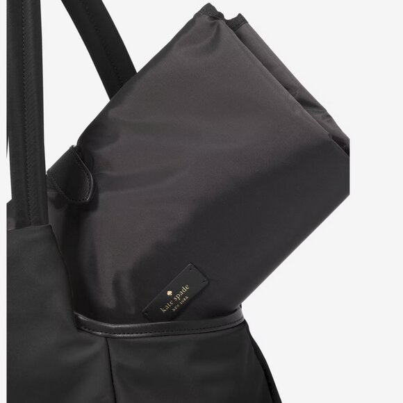 Kate Spade Chelsea Large Baby Diaper Bag Tote in Black with Changing Pad - Picture 6 of 7